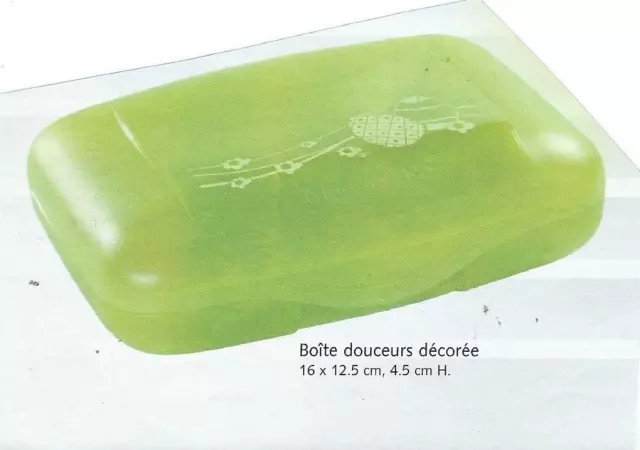 2 BOITES GOUTER Douceur Verte décorée Tupperware