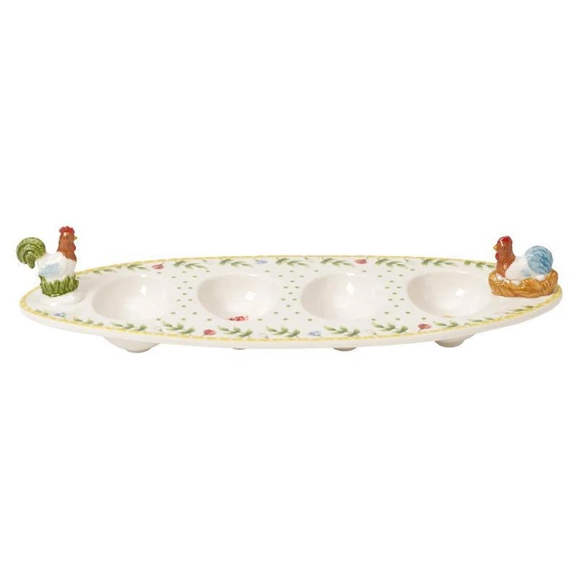 Huevo Villeroy & Boch Spring Awakening gallo y gallina 31x12 cm