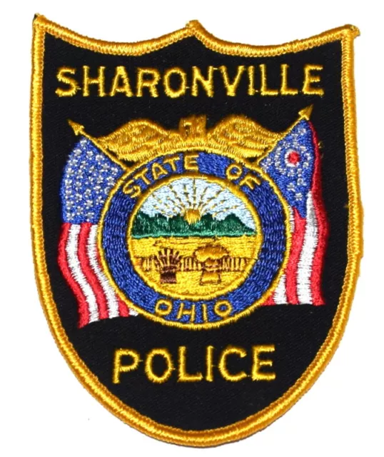 SHARONVILLE OHIO OH Sheriff Police Patch STATE SEAL SUNRISE VINTAGE OLD MESH