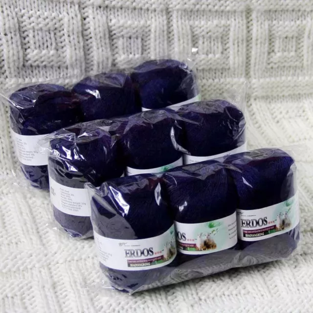 Sale 9BallsX50gr LACE  Acrylic Wool Cashmere Hand Rugs knitting Blanket Yarn 929