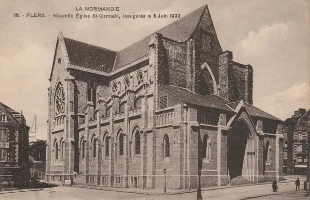 CPA 61 FLERS Nouvelle Eglise St Germain inaugurée le 5 Juin 1922 LA NORMANDIE