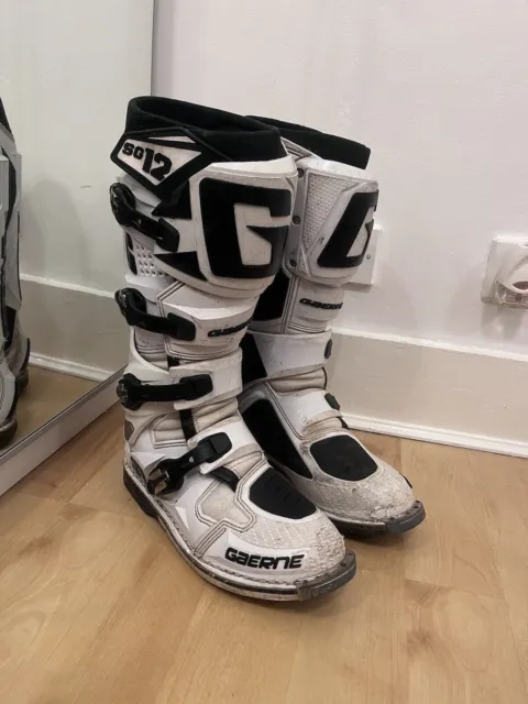 Gaerne Sg12 Motorbike Motocross Boots Road UK 10.5 EU 45 White £560 Great Condtn