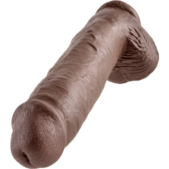 King Cock Pene Realístico Con Testiculos 28 Cm Marrón