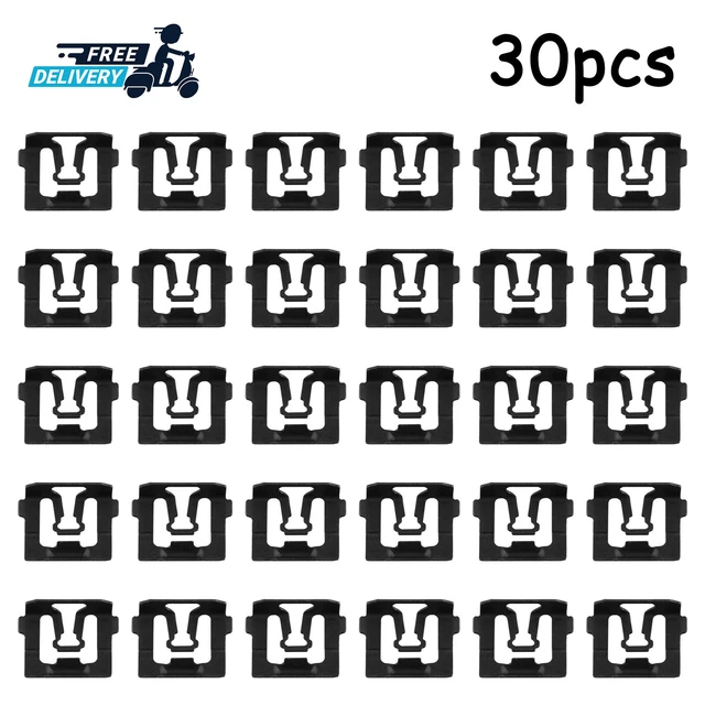 30X Ford Windshield & Rear Window Trim Molding Clips- 1965-1993 #C5ZZ6543413-B