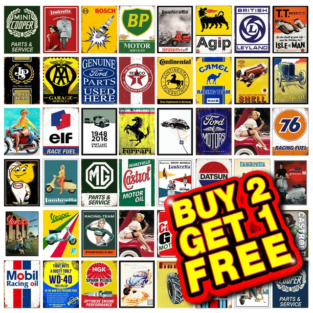 Metal Tin Sign Plaque Garage Home Bar Man Cave Shed Petrol Oil Poster Signs M118 2