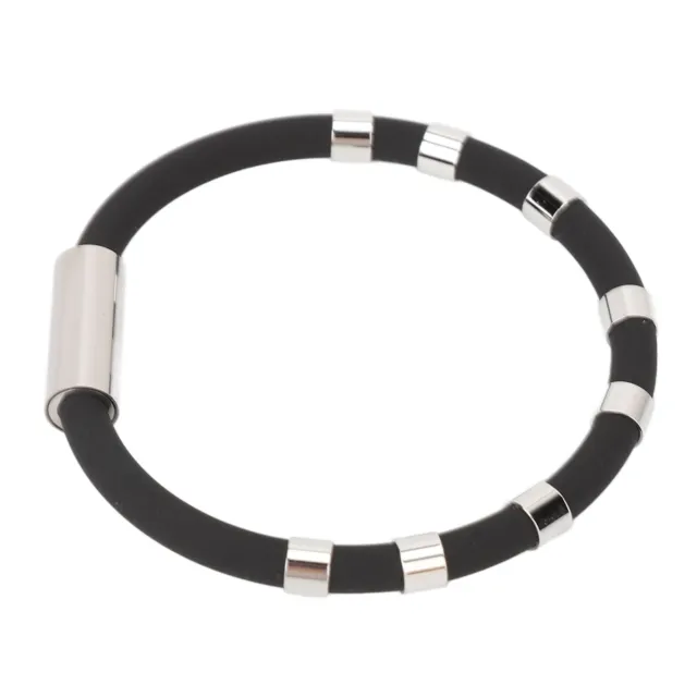 (Noir) Bracelet Anti-statique En Silicone 8Loops éliminer Le Corps Statique Bra
