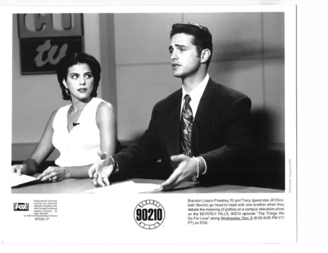 Jason Priestley Jill Novick "Beverly Hills 90210" TV Still