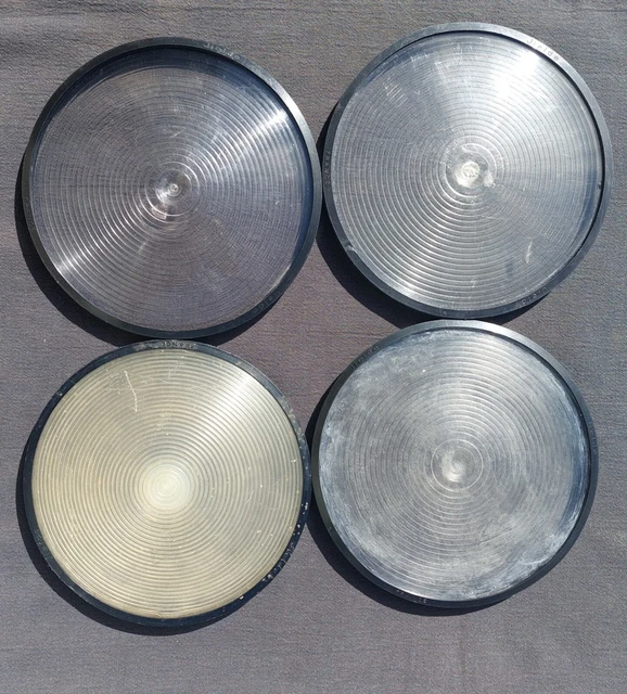 Lot Pieces Originales Ancienne Lampe Atelier Usine Jielde 4 Lentilles Fresnel