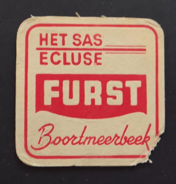 Ancien sous-bock bière FURST ECLUSE HET SAS bier beer Bierdeckel coaster 1