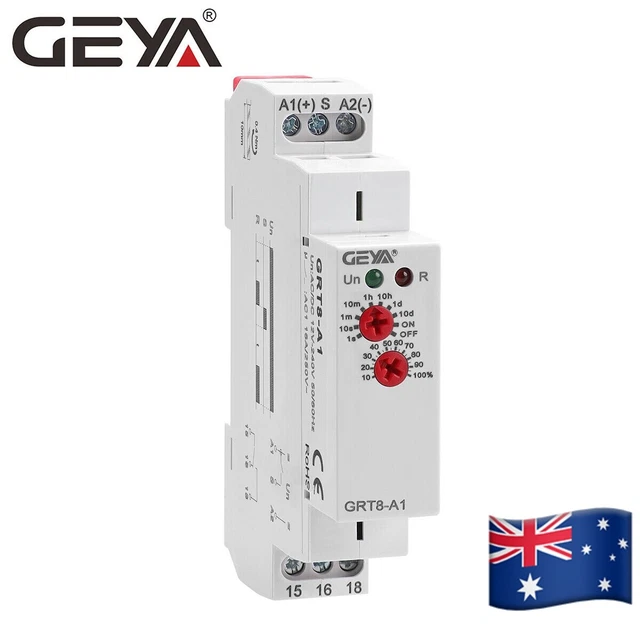 GEYA OFF DELAY On Delay Timer Time Delay Relay Switch AC/DC12-240V 16A ...