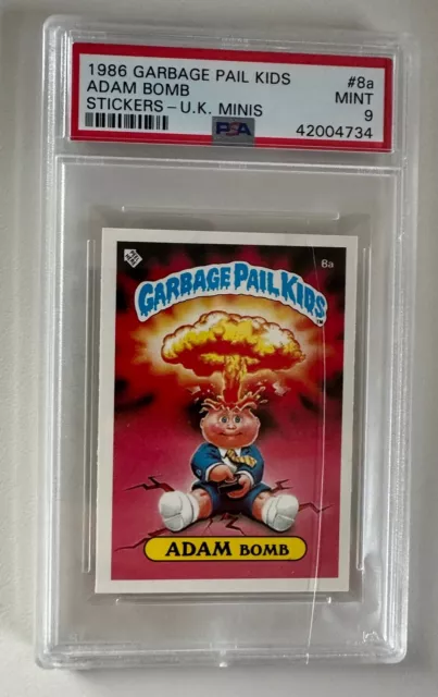 Rare PSA 9 UK Adam Bomb PSA 9! 1986 Garbage Pail Kids GPK Original Series OS 1!