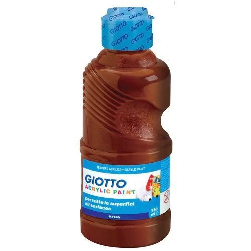 Flacone 250 ml Colore a Tempera Acrylic Paint Giotto Fila colore Marrone