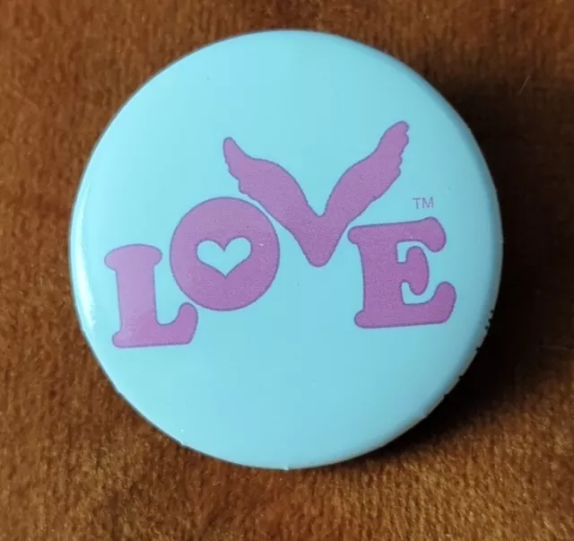 Coldplay • Chris Martin •  LOVE Button 1.25” Pin Badge Pink