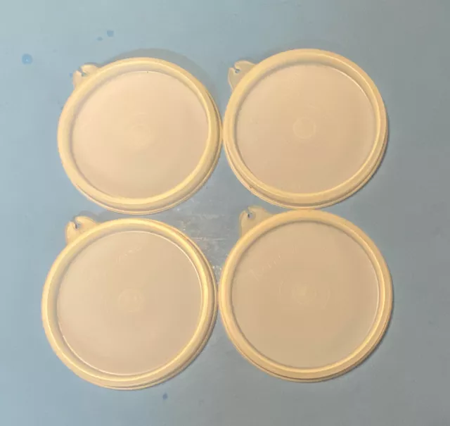 Lot Of 5 Tupperware Replacement Lids 227-41 44 49 51 Green Yellow Blue Org  Purpl