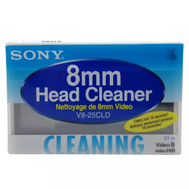 Sony V8-25CLD 8mm Head Cleaner Video8 Hi8 Reinigungskassette Video - NEU & OVP