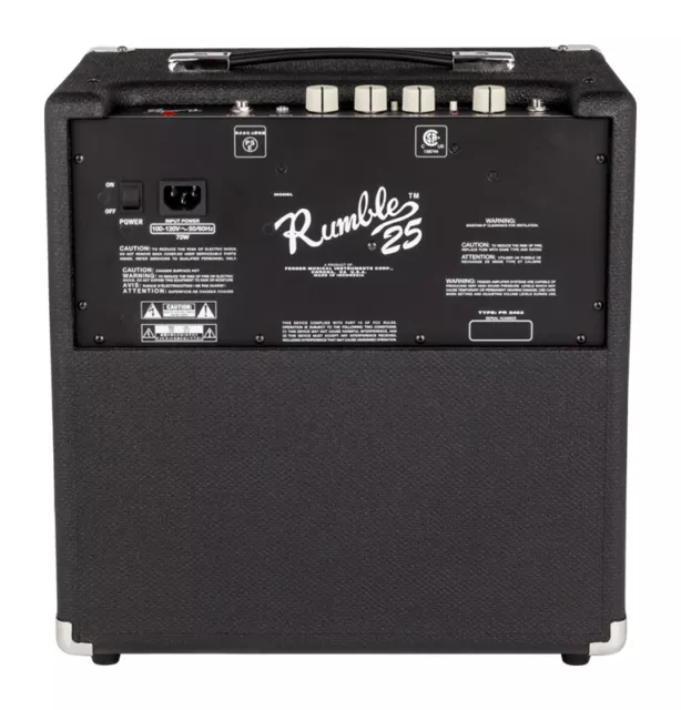 Fender Rumble 25 (V3) Bass Combo Amplifier (NEW)