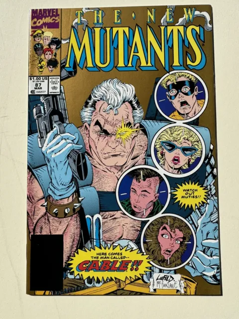 New Mutants #87 Marvel Comics 1990 *2nd Print Gold Cover* 1st Appearance Cable