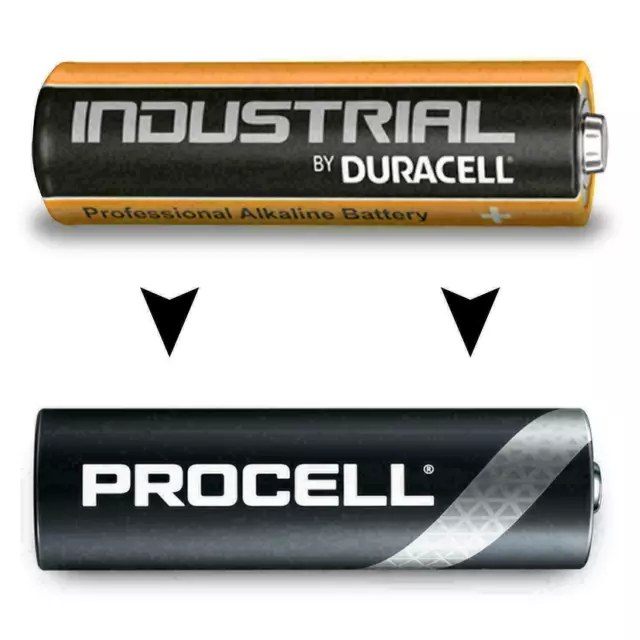 Duracell Industrial NOW PROCELL AA AAA Batteries LR6 1.5V MN1500 Long Expiry LR3 2