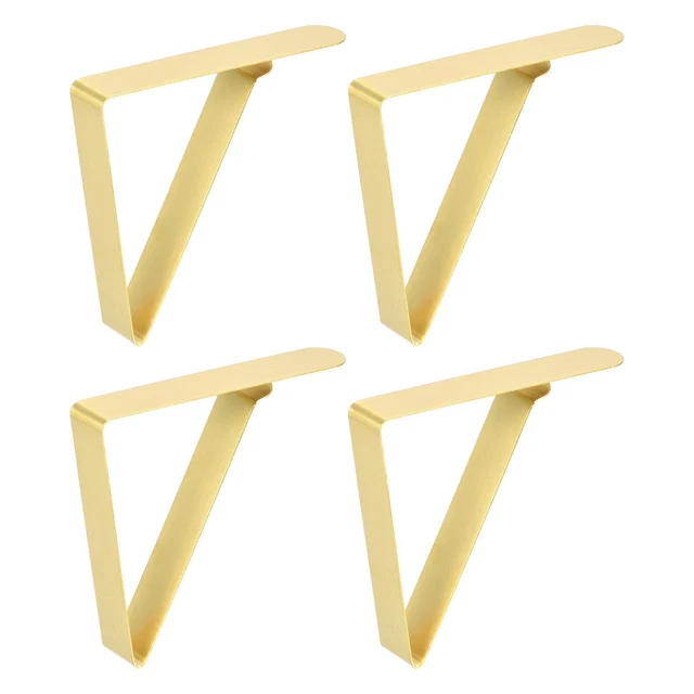 Tablecloth Clips 83mm x 73mm 430 Stainless Steel Table Cloth Holder Gold 12 Pcs