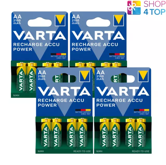 16 VARTA Recharge Batterie Puissance Aa HR6 1.2V 2100mAh Nimh Mignon Stilo Neuf