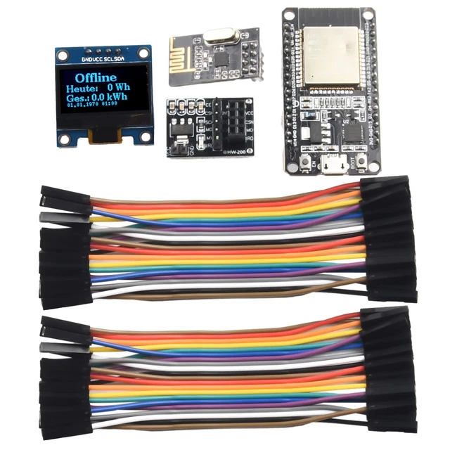 DIY PV MONITORING Solution ESP32 NRF24L01 Cable Display Module OpenDTU ...