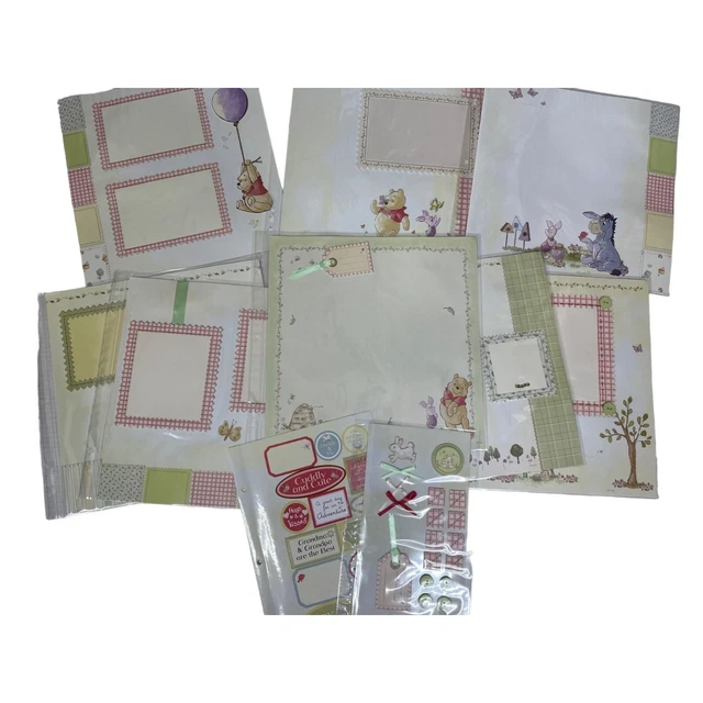 DISNEY WINNIE THE POOH OSO 15 páginas prefabricadas álbum de recortes impresión más pegatinas