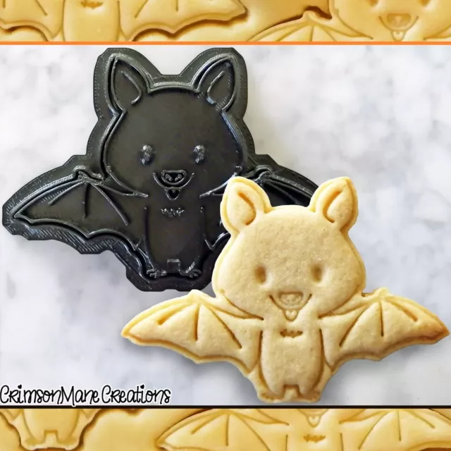 Bat Cookie Cutter Halloween Treats Biscuit Baking Supplies Fondant Tool Stamp