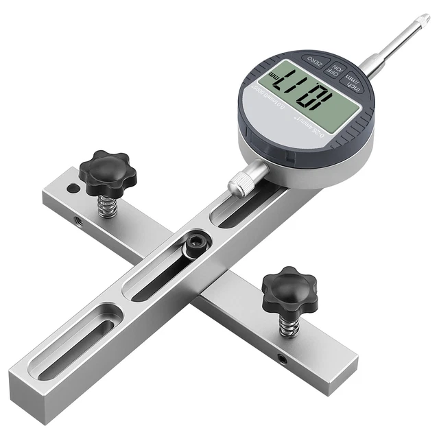 Digital Dial Indicator Aluminum Bar 0.01/0005'' Range 0-25.4mm Gauge Test Tool