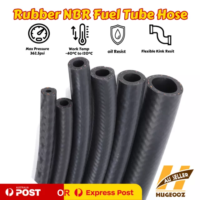 Black Fuel Line Hose NBR Rubber Tube High Pressure For Auto Engine Fuel Systems