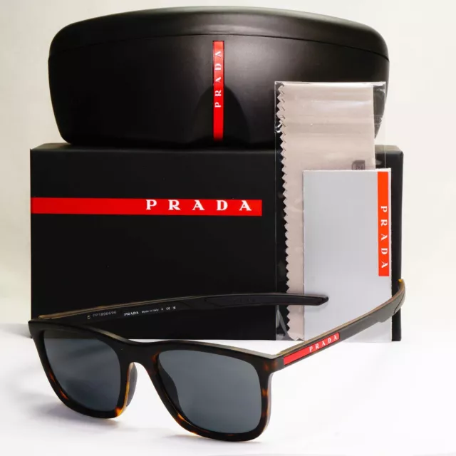 Prada Linea Rossa Men's Matte Havana Square Sunglasses - PS10WS58106F-54 Italy