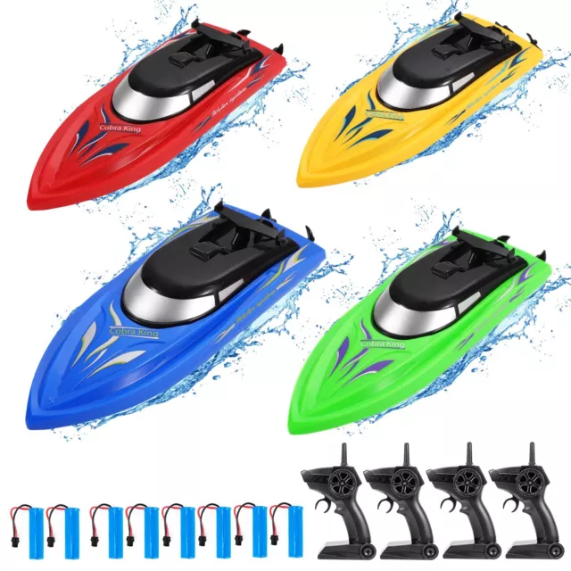 4Pack RC Boat Remote Control Boats 2.4 GHz RC Boat w/ Batteries for Kids Adults