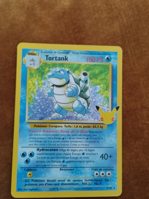 Coffret 10 Cartes Pokémon – Tortank 2/102 Holo, Épée & Bouclier, 25 Ans !