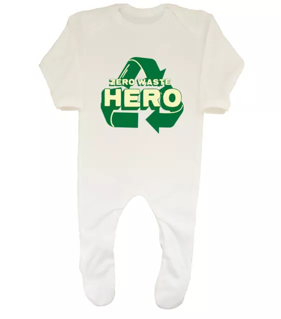 Zero Waste Hero Baby Grow Sleepsuit Eco Friendly Recycle Reuse Boys Girls Gift