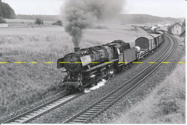 S/W-Foto DB Dampflok 44 388 Ponholz-Pirkensee 1966