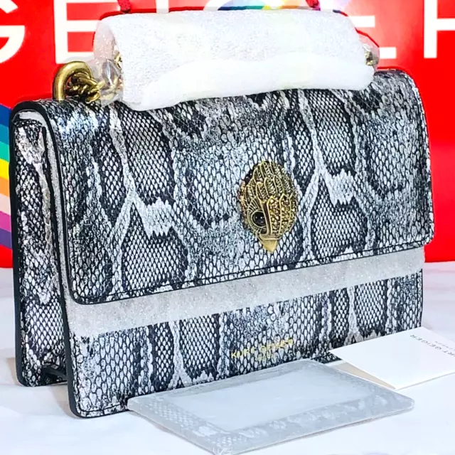 KURT GEIGER 20 Bag Large Leather Monogram Snake Skin Shoulder