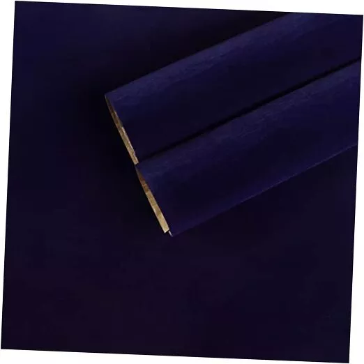 Self Adhesive Velvet Drawer Liner for Jewelry Dresser 17.7''x236'' Dark Blue