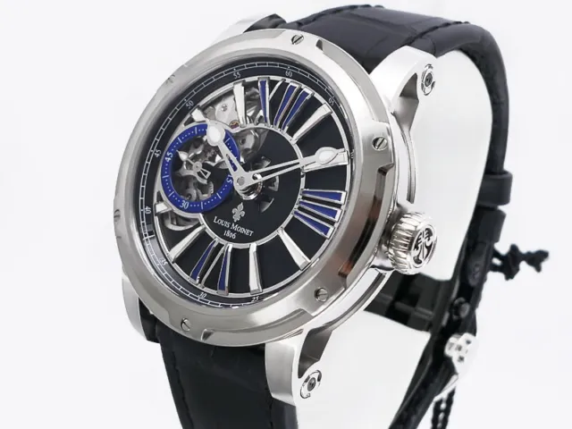 Louis Moinet Metropolis Bleu LM-45.10.51 LTD12pc 43.2mm D'Occasion Uw / LN