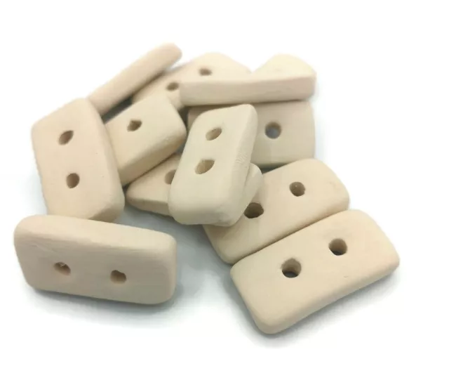 12 Pcs Ceramic Bisque Sewing Buttons To Paint Flatback Coat Buttons Unpainted