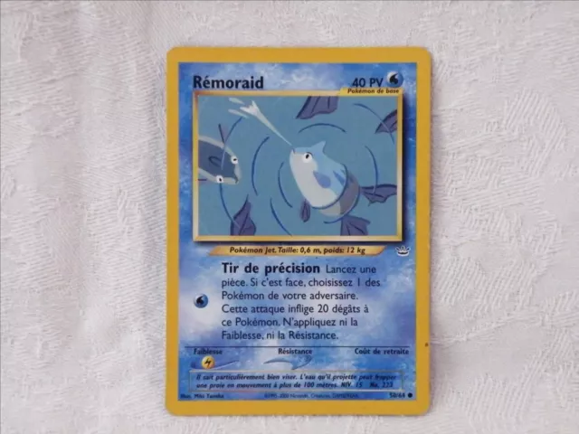 CARTE POKEMON REMORAID 40 PV 50/64 NEO REVELATION- voir descriptif et photos