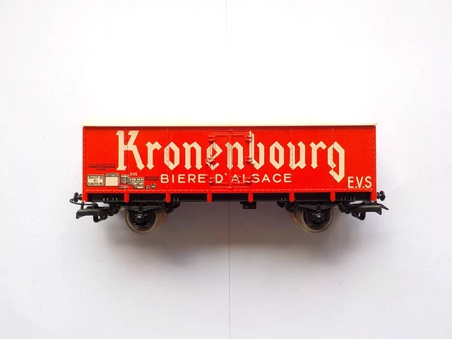 Wagon Kronenbourg Jouef Réf 6731 - Echelle HO - NEUF - Plastique Rouge