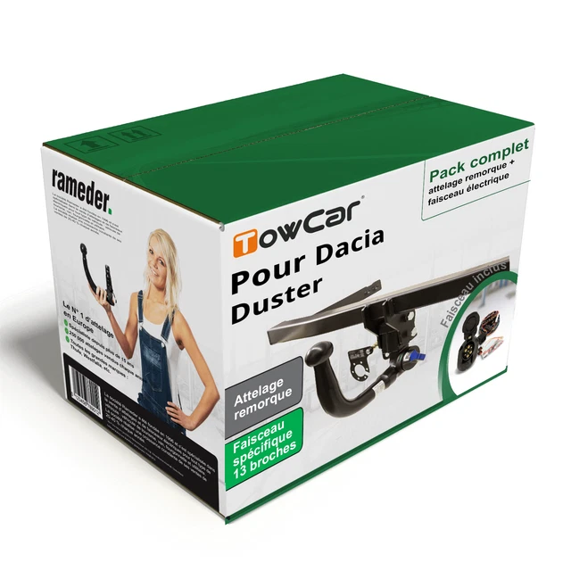 Attelage Amovible + Bypass Pour Dacia Duster 2010+ - Neuf Umbra 1500kg Capacité