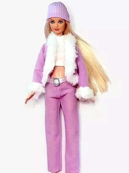 Barbie Doll Clothes 1/6 11.5" daywear 4 piece jacket pants white top hat winter