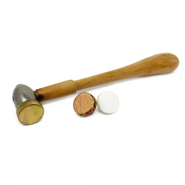 Juwelier Repousse Hammer austauschbare Köpfe Messing Stahl Nylon Schmuckherstellung