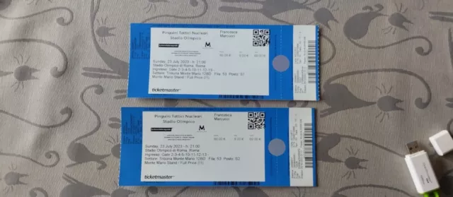 2 biglietti per il concerto dei pinguini tattici nucleari a Roma, 23 luglio 