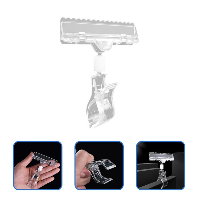 Clip scaffale etichetta magnetica armadio tag pubblicitario girevole 12 pz