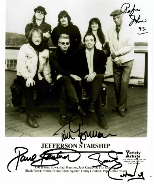 "Miracles” Jefferson Starship Group Signed 8X10 B&W Photo Todd Mueller COA