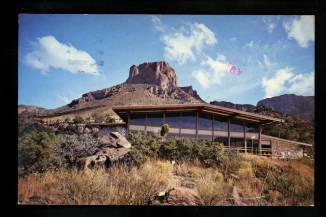 Texas TX postcard Big Bend National Park Chisos Mtn Lodge Casa Grande chrome