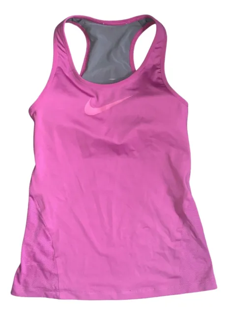 NIKE PINK DRI-FIT sports tank top vest with built in bra support. Size M  £29.00 - PicClick UK