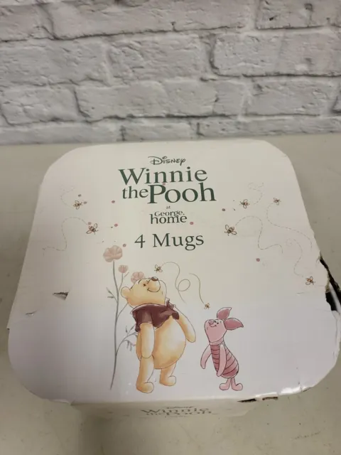 Disney Set Of 4 Winnie The Pooh Tea Coffee Cups Novelty Mugs