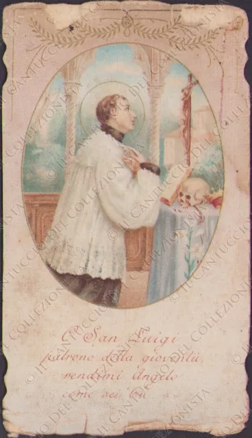 San Luigi Gonzaga patrono gioventù Orazione Pio VII Santino